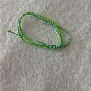 Green and Blue Braided Bracelet